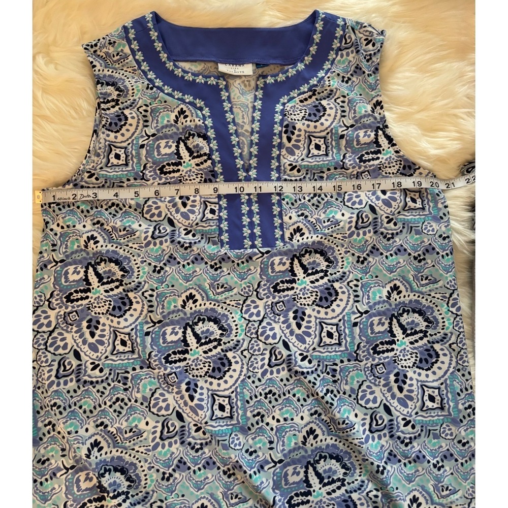 Cabana Life x Talbots UPF 50 Byron Bay Floral Embroidered Tunic Cover-Up Large - Picture 7 of 9